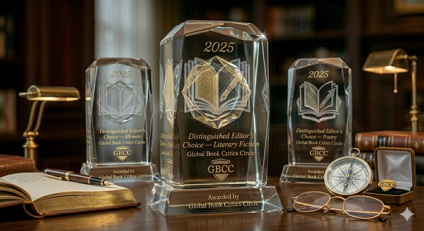 Editor's Choice Trio — Memoir, Fiction & Poetry trophy — Global Book Critics Circle